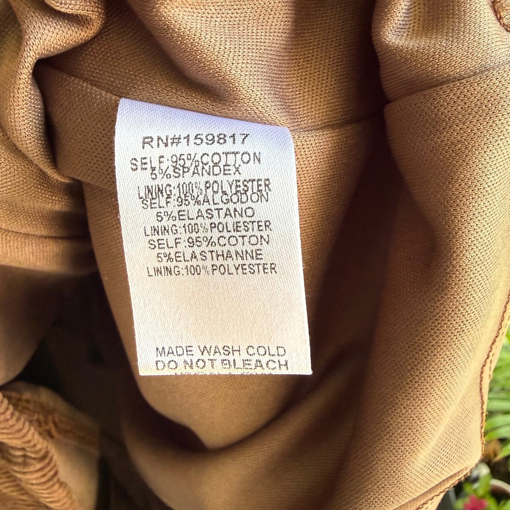 Arula Corduroy Mini Shift Dress Brown Sleeveless Cottagecore Size X - Picture 6 of 9